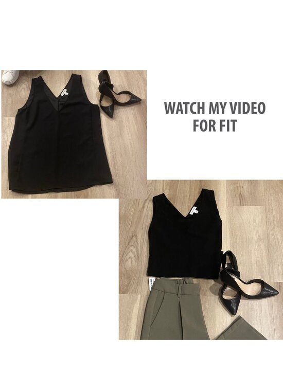Nordstrom Tops - Nordstrom Sleeveless V Neck Blouse Black Size S Minimalist Workwear Tank Top